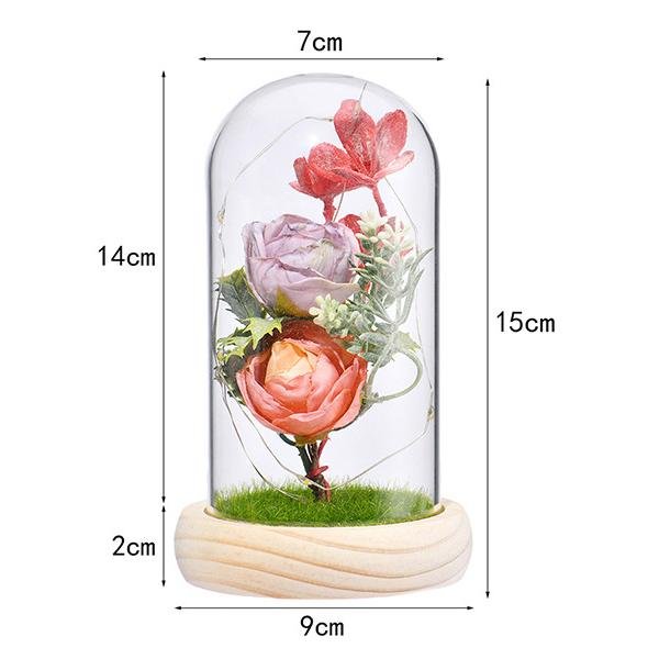Real Everlasting Decorative Flower Gift Box Forever Eternal Preserved Roses In Glass Dome