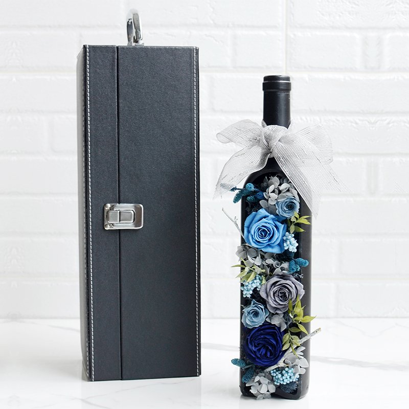 UO Wine Shape Real Rose Preserved Flower Eternal Flower In Bottle Wine Preserved Roses for Valentine's Day
