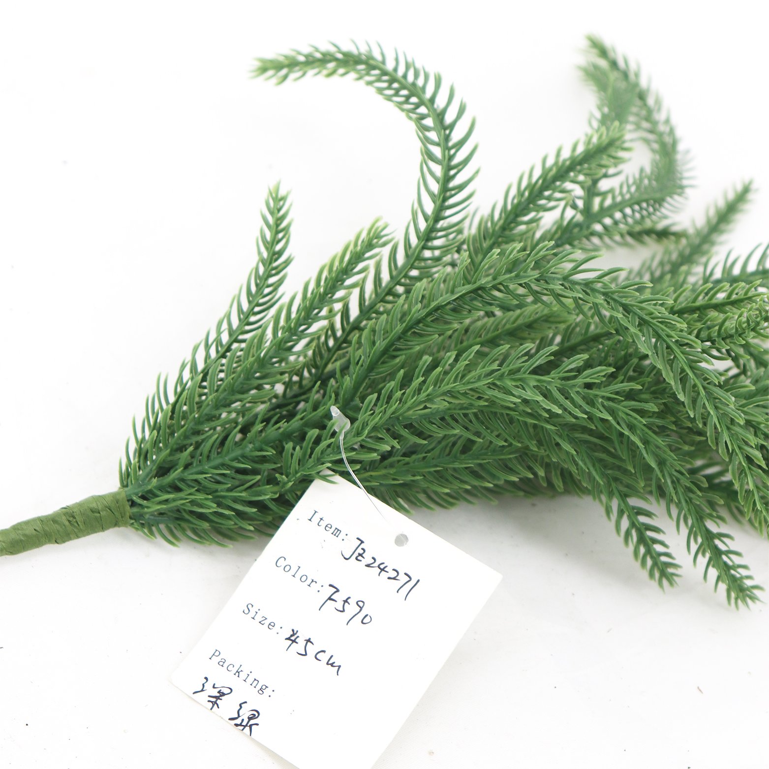 Wholesale 45cm Single Branch Artificial Cryptomeria fortunei Green Leaves Tropical Trees Home Decoration Preserved Flowers