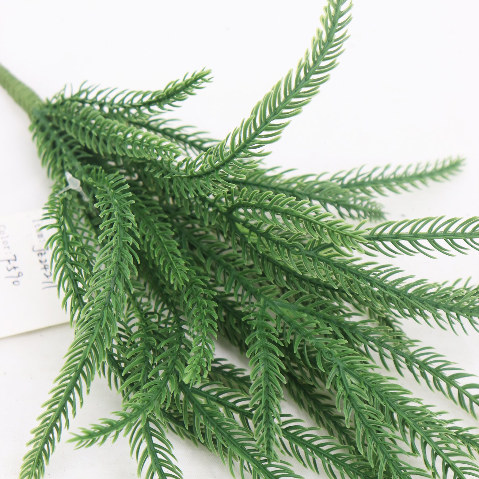 Wholesale 45cm Single Branch Artificial Cryptomeria fortunei Green Leaves Tropical Trees Home Decoration Preserved Flowers