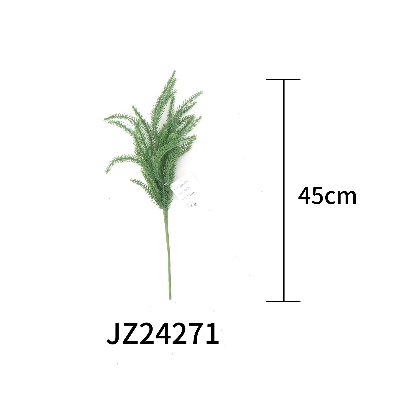 Wholesale 45cm Single Branch Artificial Cryptomeria fortunei Green Leaves Tropical Trees Home Decoration Preserved Flowers