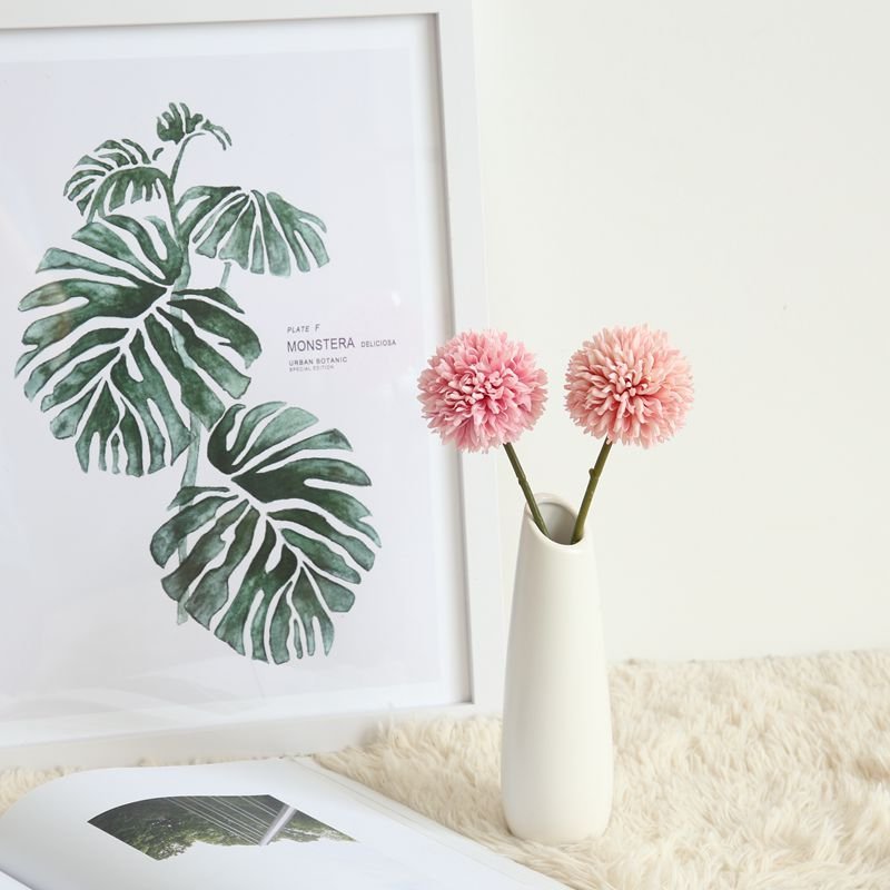 E-L078 Hot Sale Wedding Home Decoration Silk Dandelion Flower Bulk Colorful Single Head Artificial Chrysanthemum Flower