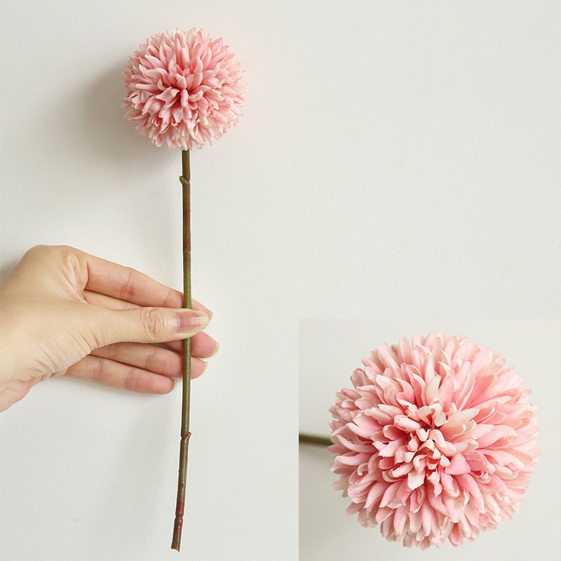 E-L078 Hot Sale Wedding Home Decoration Silk Dandelion Flower Bulk Colorful Single Head Artificial Chrysanthemum Flower