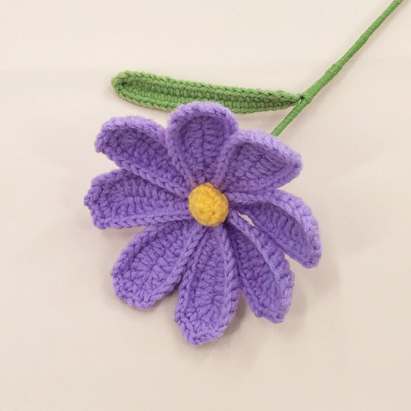 Graduation Season Gift Knitted Flower Bouquet Galsang Flower Artificial Wool Yarn Flowers Crochet Flowers