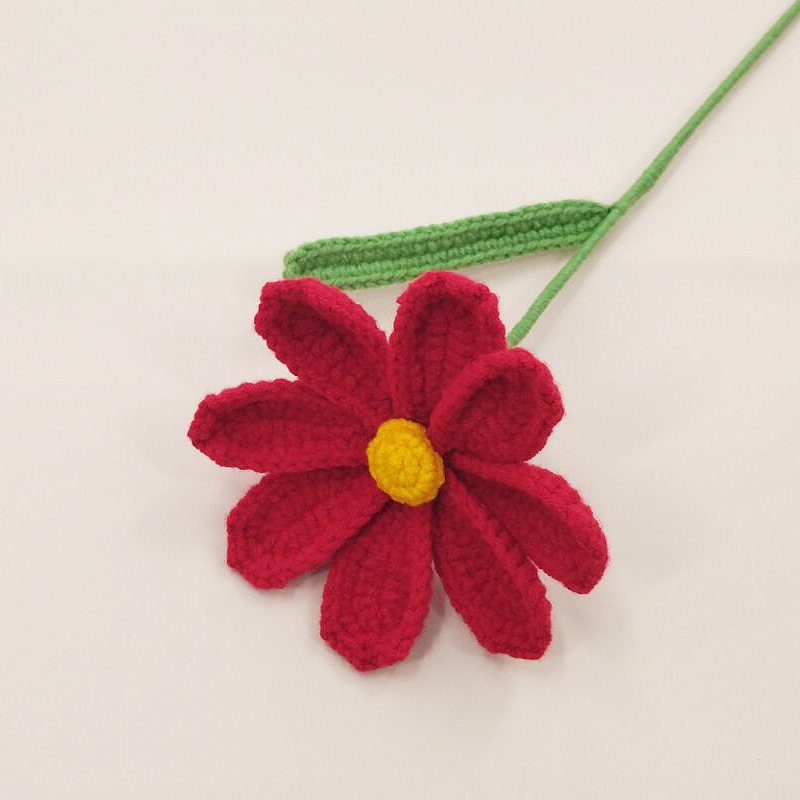Graduation Season Gift Knitted Flower Bouquet Galsang Flower Artificial Wool Yarn Flowers Crochet Flowers