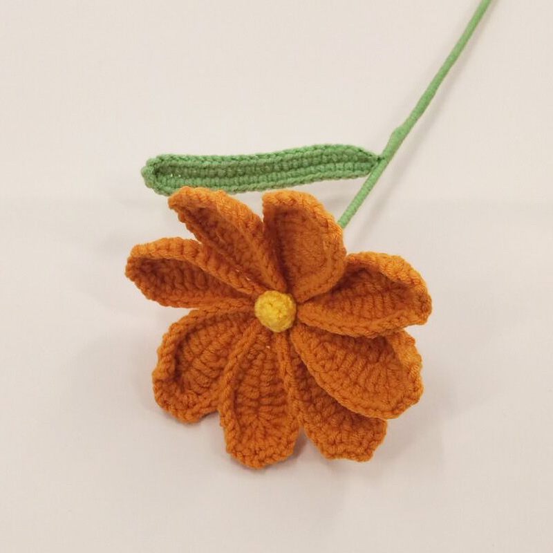 Graduation Season Gift Knitted Flower Bouquet Galsang Flower Artificial Wool Yarn Flowers Crochet Flowers
