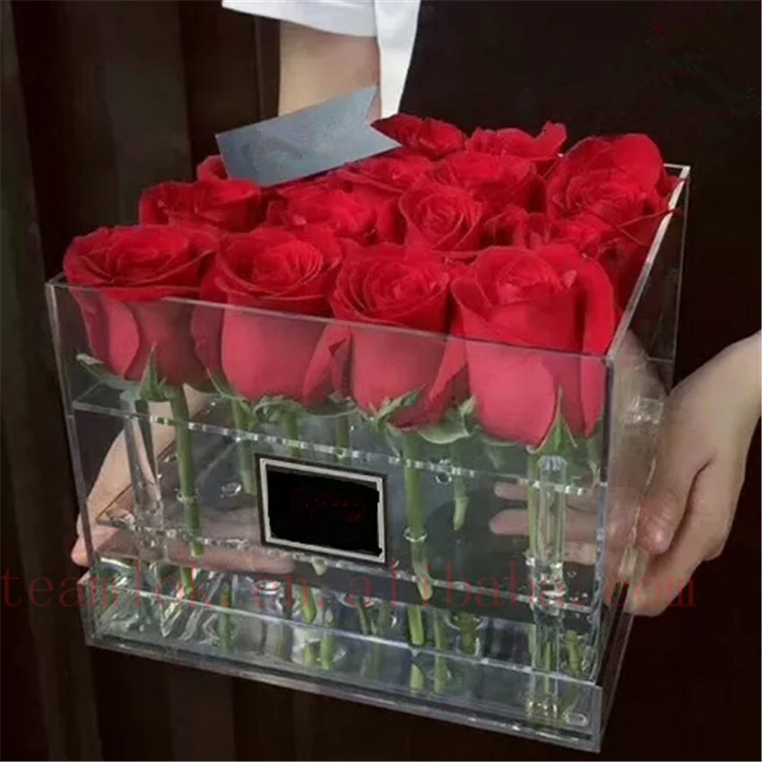 Acrylic Preserved Fresh Flowers Box ,Roses Display Boxes Displays for Christmas Gift
