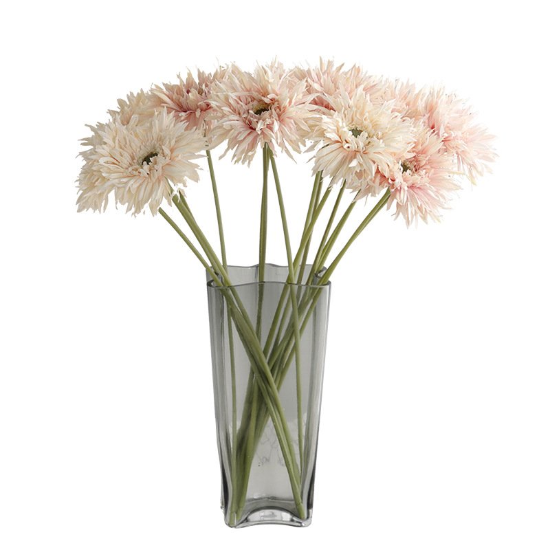 Single Head 11cm Dia. Ins Simulated Artificial Daisy Flower Home Decor Silk Chrysanthemum for Door and Window Frame Decoration