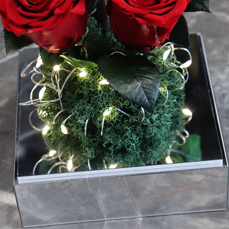 Popular Preserved Roses In Acrylic Box Mothers Day Acrylic Preserved Flower Rose Acrylic Gift Box Eternal Flowers