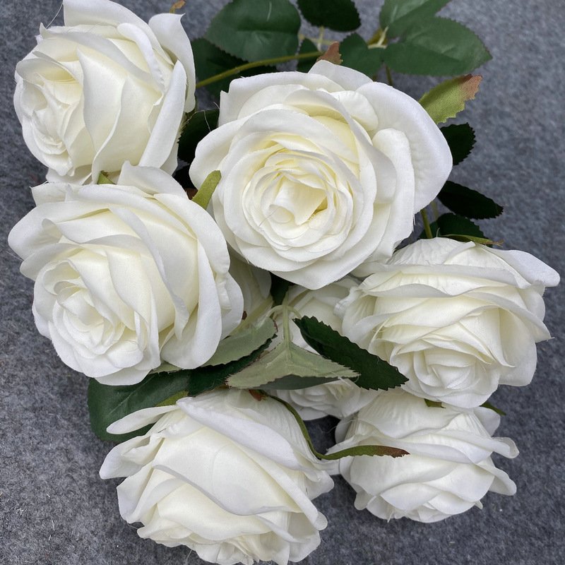 9 head rose wedding garden decoration ornaments indoor living room decoration artificial roses