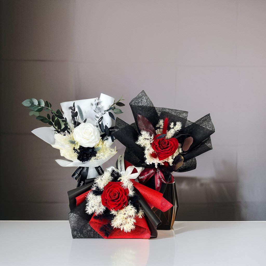 Eternal Preserved Rose Bouquet Centerpiece Flower for Valentine's Day Mother's Day Thanksgiving & Back School