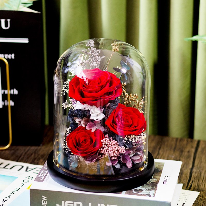 High Grade New Design Yunnan Preserved Flower Ornaments For Mother's Day Birthday Valentine's Day Wedding Decoration flowers