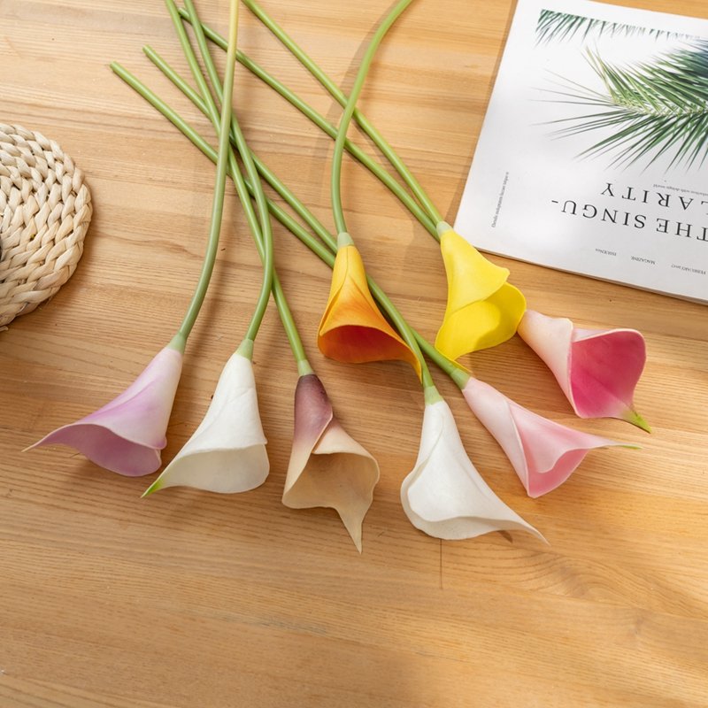 MW01512 Calla Lily Artificial Real Touch Artificial Calla Lily Stems With Nice Color Calla Lily Buds For Party Arrangement