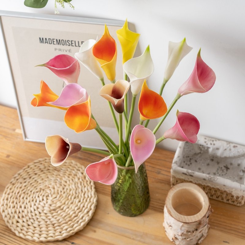 MW01512 Calla Lily Artificial Real Touch Artificial Calla Lily Stems With Nice Color Calla Lily Buds For Party Arrangement
