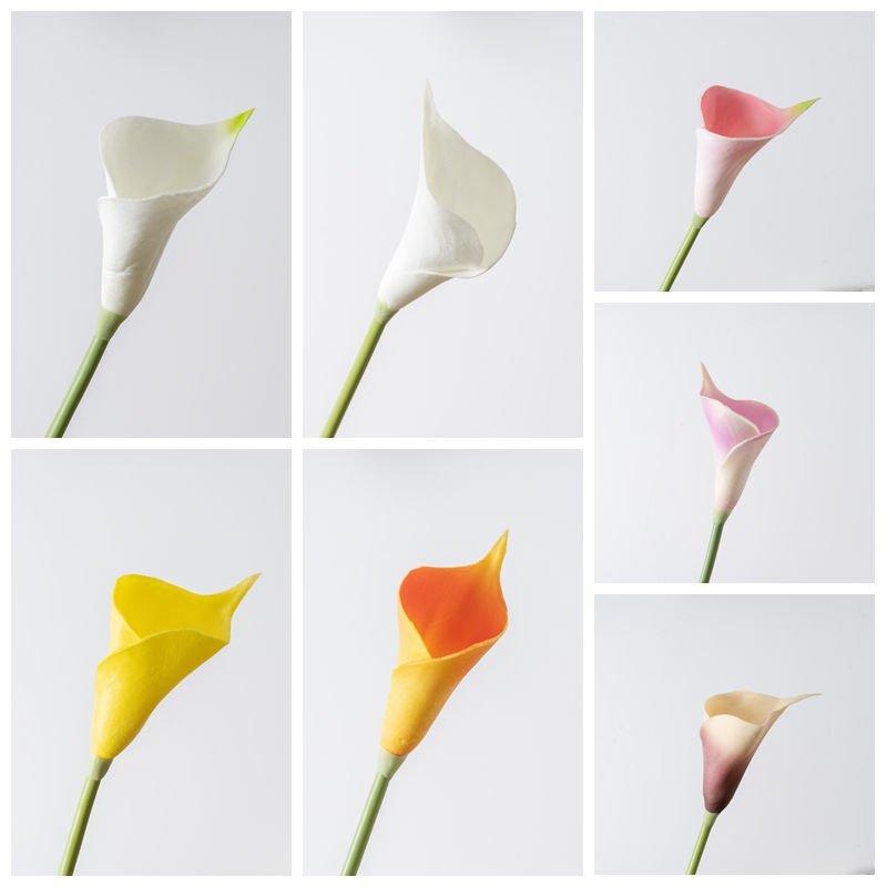 MW01512 Calla Lily Artificial Real Touch Artificial Calla Lily Stems With Nice Color Calla Lily Buds For Party Arrangement