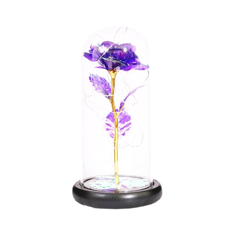 valentines gifts adults for girls gifts artificial flower valentine rose balloon led 24k gold foil rose in glass dome