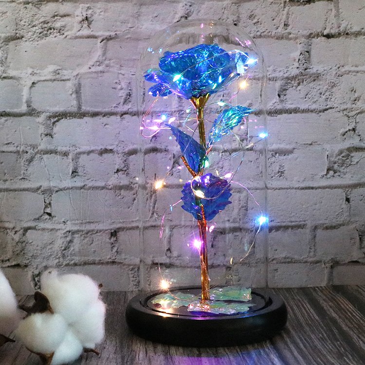 valentines gifts adults for girls gifts artificial flower valentine rose balloon led 24k gold foil rose in glass dome