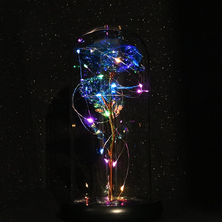 valentines gifts adults for girls gifts artificial flower valentine rose balloon led 24k gold foil rose in glass dome
