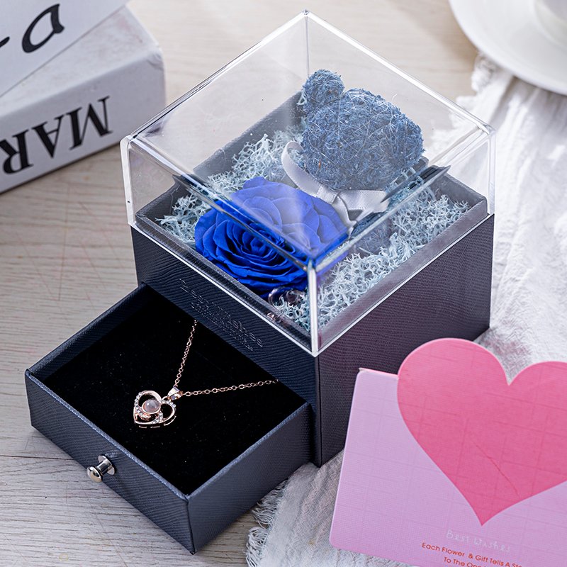 Everlasting Flowers Gift Boxes for Present Eternal Rose Box Special Presentation of Preserved Flowers & Plants Mother's Day