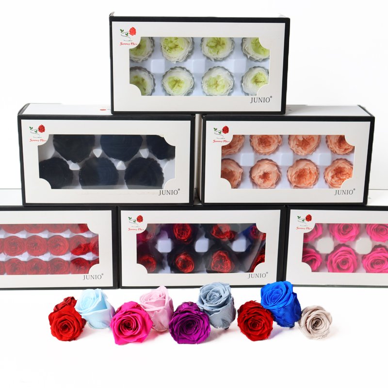 Beautiful Stabilized Eternal Forever Natural Cut Flower Rose Preserved Flower for Wedding Flower Wall