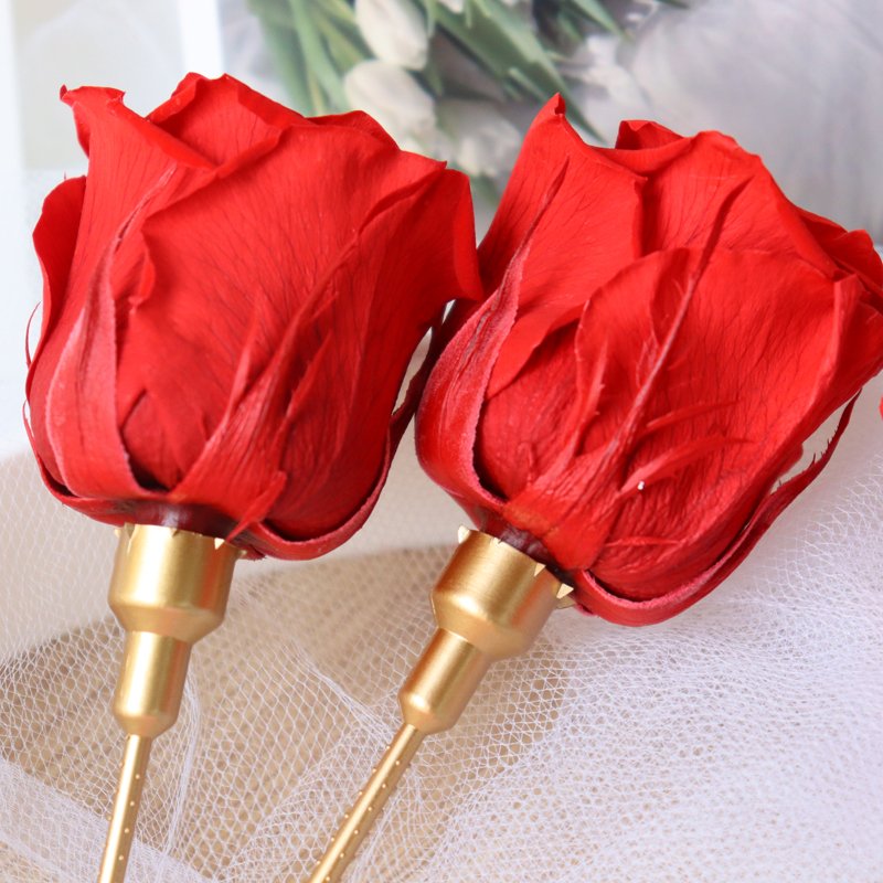 Beautiful Stabilized Eternal Forever Natural Cut Flower Rose Preserved Flower for Wedding Flower Wall