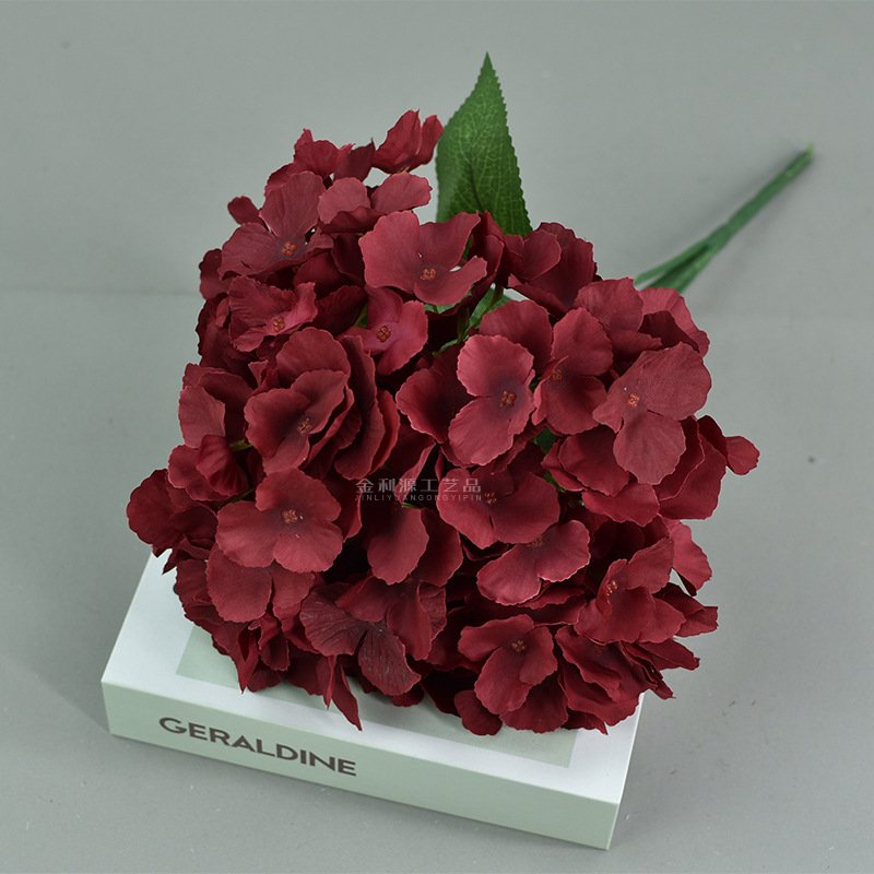 Factory Wholesale Flower Bouquet Artificial Silk hydrangea Home Wedding Decor Bouquet