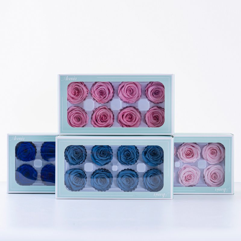 Eternal Rose B-grade Flower Head Multi size Full Box Gift Making Flower Material Valentine's Day
