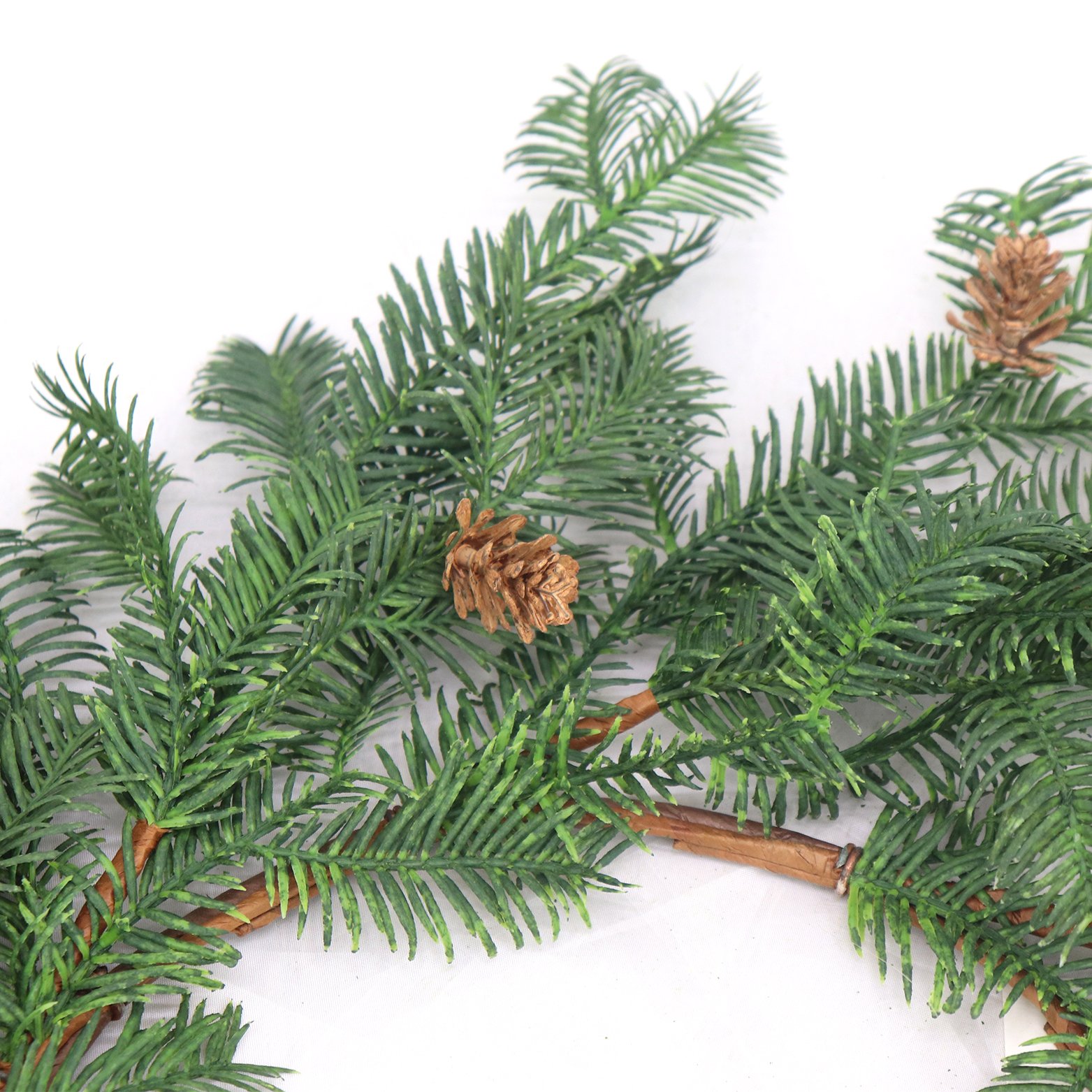 56cm New Style PVC Hoop Pine Cheap Wedding Artificial Decorative Flowers Wreaths Greenery Plants Preserved Flowers Plants