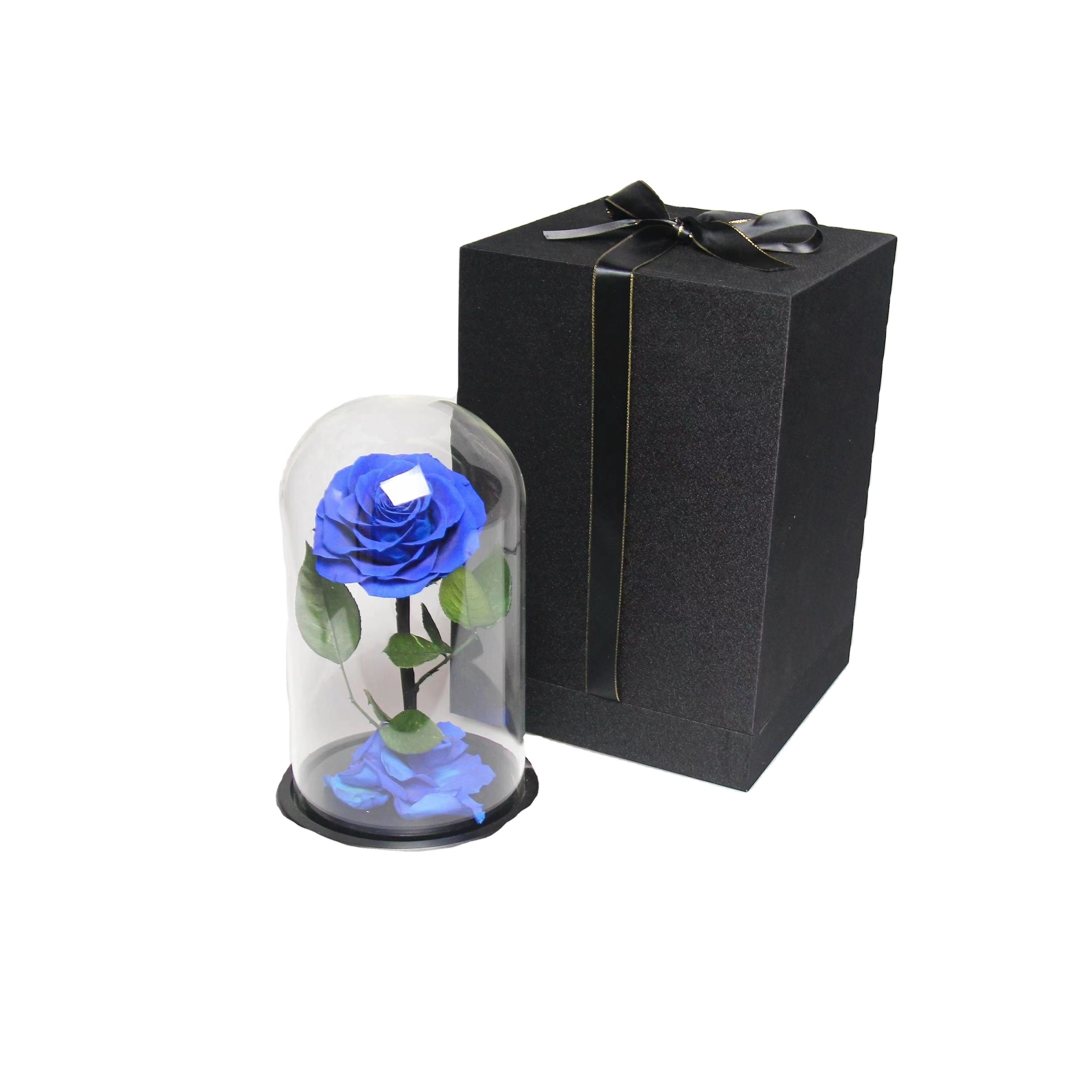 Beauty and The Beast Rose preserved Flower Rose Gift Girlfriend Valentines Day Birthday holiday Gift real Rose with LED Lights