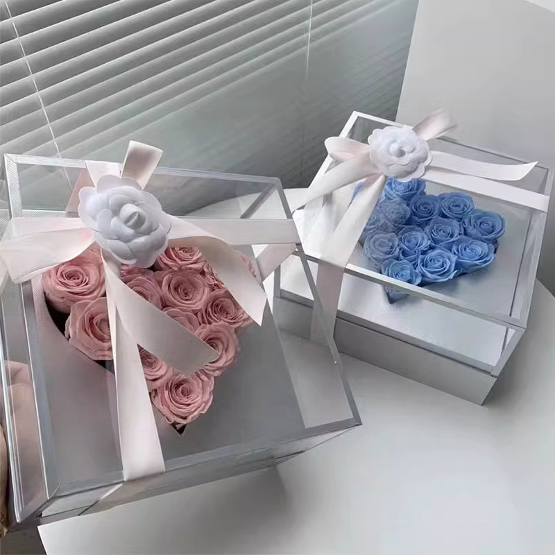 rosa eterna mother's day preserved rose boxed acrylic gift box eternal preserve roses flowers