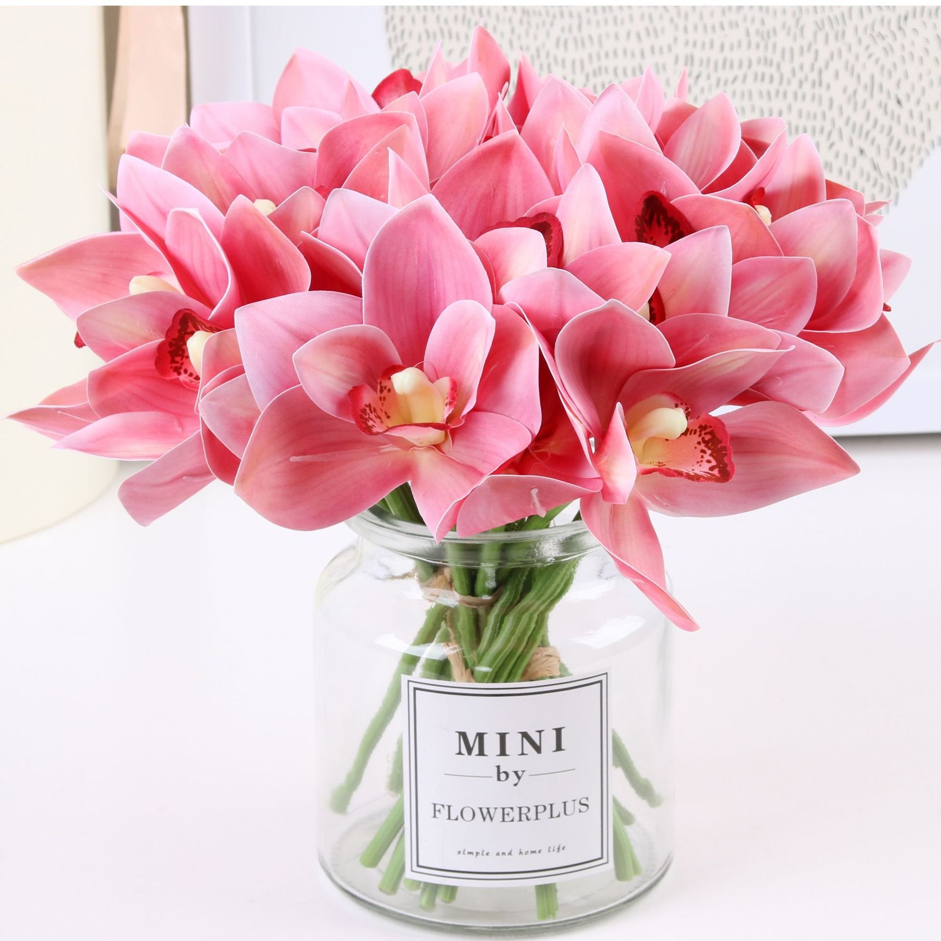 Artificial flower fe flower 3d printing Huilan Zaji hotel window decoration potted wedding background decoration