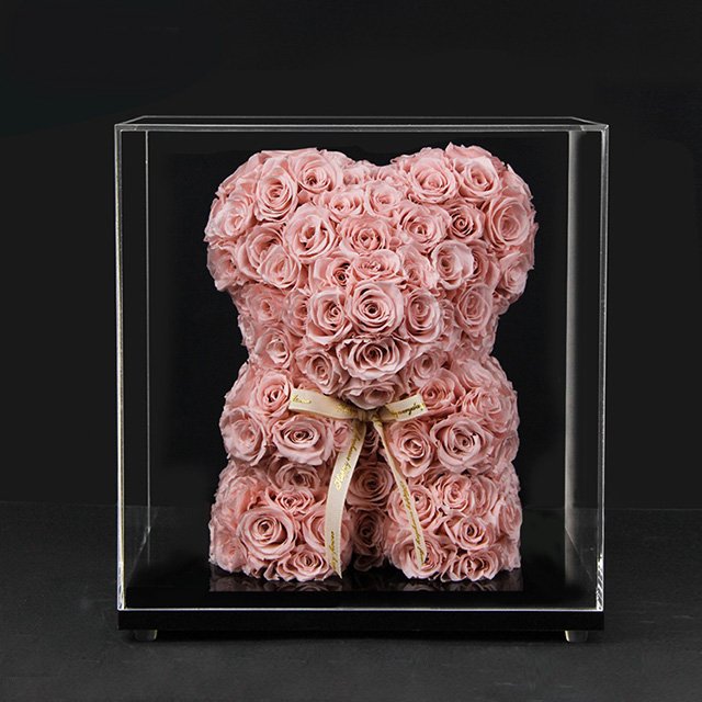 Day Gift 25cm Bear 40cm Bear Rose Teddy Bear Rose Preserved Flower With Box Gift