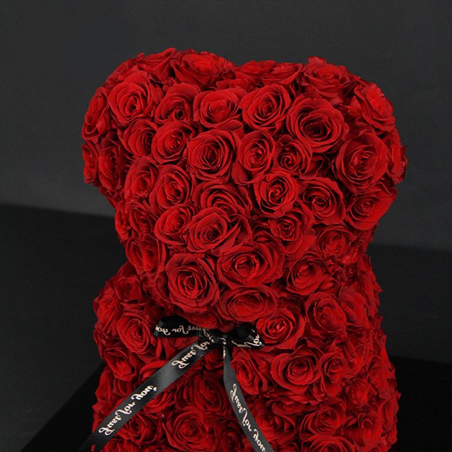 Day Gift 25cm Bear 40cm Bear Rose Teddy Bear Rose Preserved Flower With Box Gift