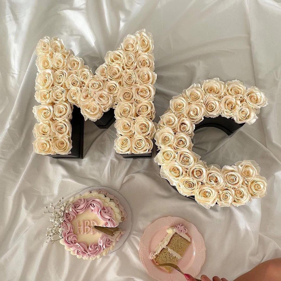 Wedding flower arrangements preserved flower gift box rose eternelles for Valentine's Day gifts