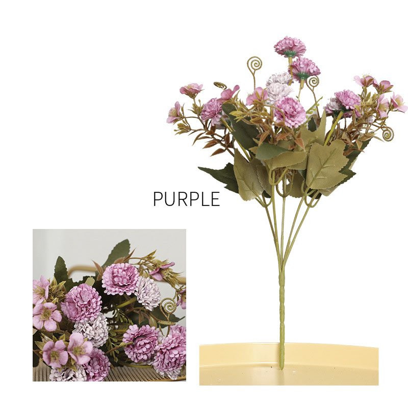 Wholesale 5 forks and 11 flowers Carnation Flower Artificial Flowers For Home Decoration