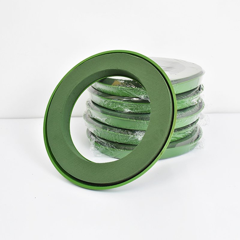 Flower prHigh-quality round foam flower mud with plastic frame suction cup high-density flower arrangement flower mud foam oasis