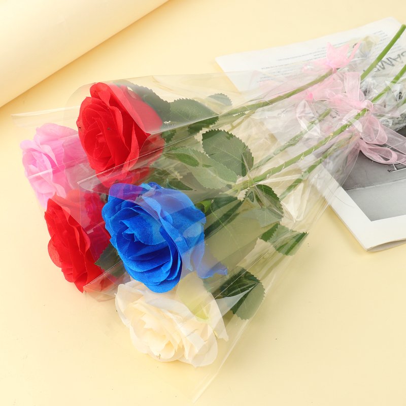 Colorful Artificial Flower Rose Artificial Rose Flowers With Led Light For Wedding Bride Bouquet Party Decor
