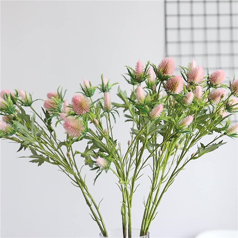Good Quality Simulation Flower Artificial 10 Heads Eryngo Fruit Living Room Floral Decoration Artificial Eryngium Foetidum