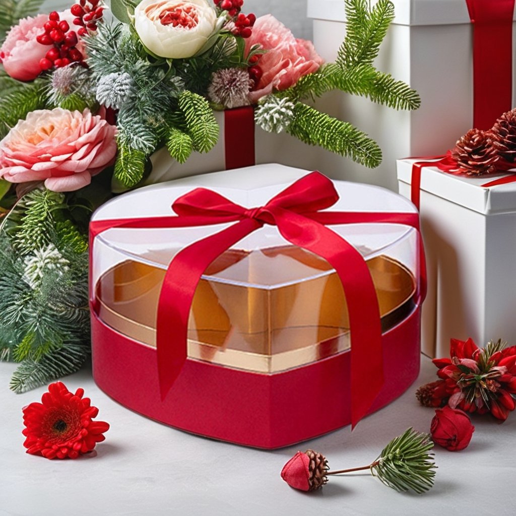 New Arrival Acrylic Box Preserved Flower Heart Shaped Flower Box with Lid Valentines day gift Mother's Day RoseBox Gift Box
