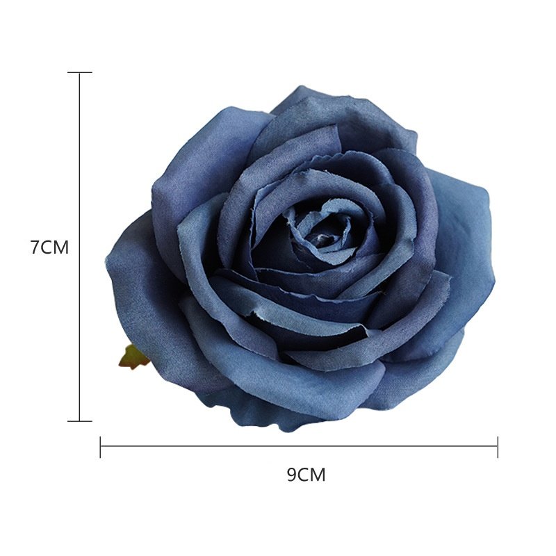 Artificial Flowers Heads 9cm Preserved Rose Flower Head Box For Decoration