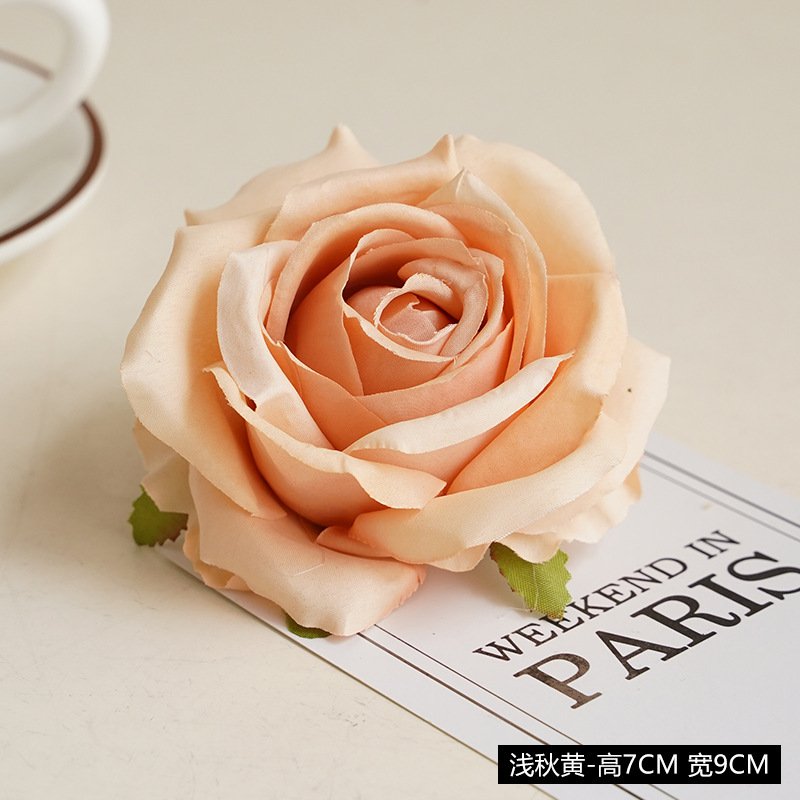 Artificial Flowers Heads 9cm Preserved Rose Flower Head Box For Decoration
