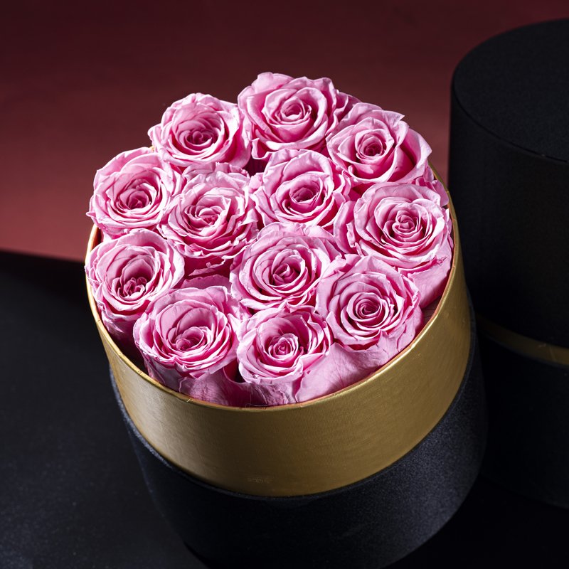 Forever Preserved Roses In Round Gift Box for Girlfriend Valentine's Day Mother's Day Wedding Birthday Christmas