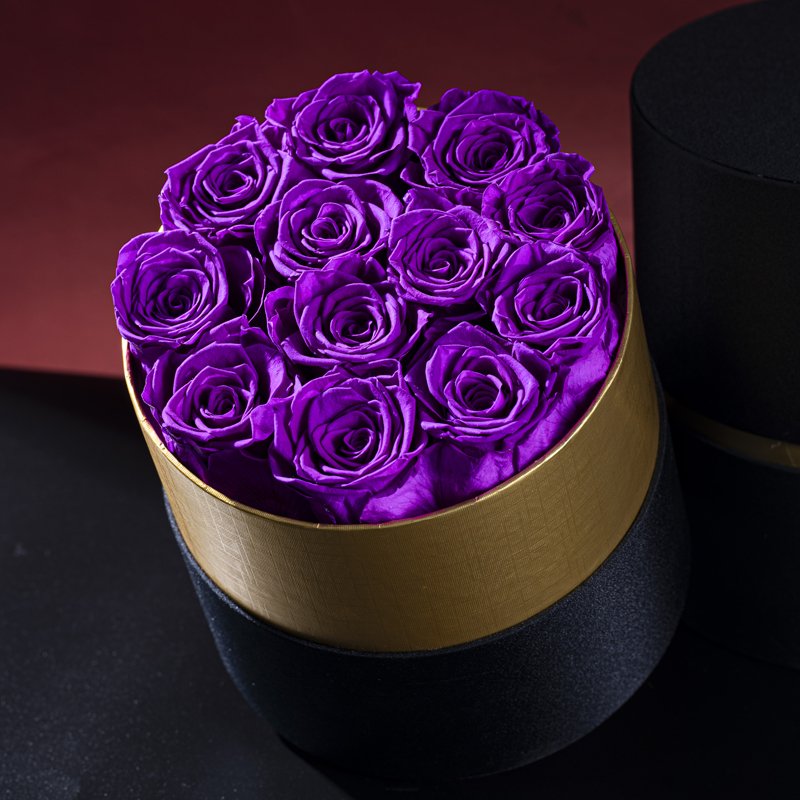 Forever Preserved Roses In Round Gift Box for Girlfriend Valentine's Day Mother's Day Wedding Birthday Christmas