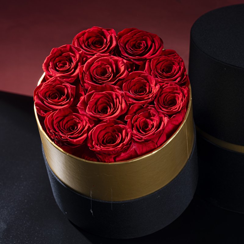 Forever Preserved Roses In Round Gift Box for Girlfriend Valentine's Day Mother's Day Wedding Birthday Christmas