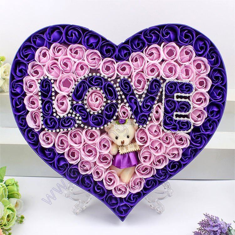 Love 100 Forever Rose Pink Eternal Romantic Valntines For Her Imprint Handmade Preserved Real Flowers Valentines Day Gifts