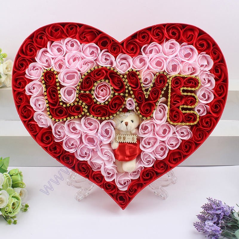 Love 100 Forever Rose Pink Eternal Romantic Valntines For Her Imprint Handmade Preserved Real Flowers Valentines Day Gifts