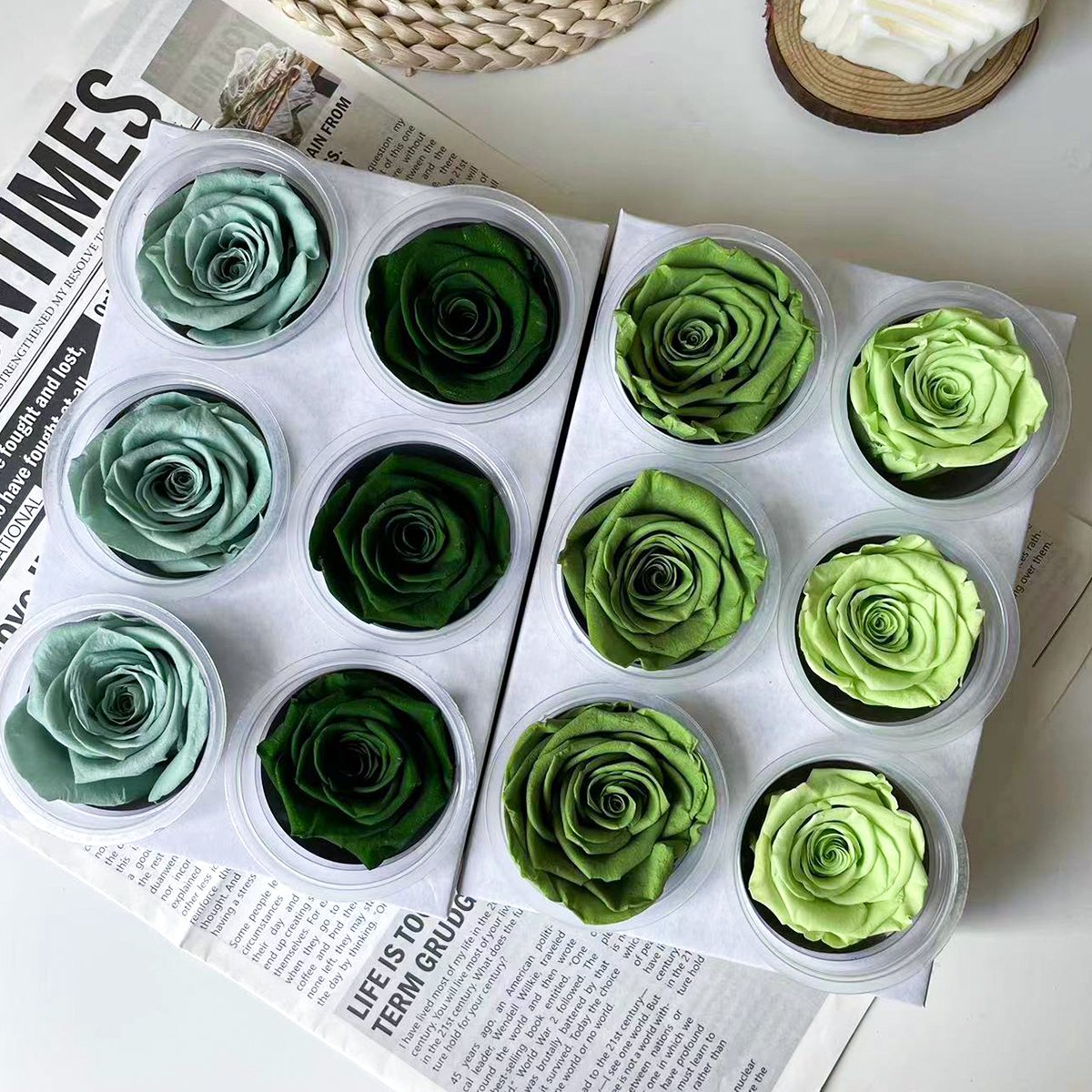 Wholesale Floral Supplies Purple Blue Natural Real Rose Eternal Forever Preserved Flower for Valentines Day Mothers Day