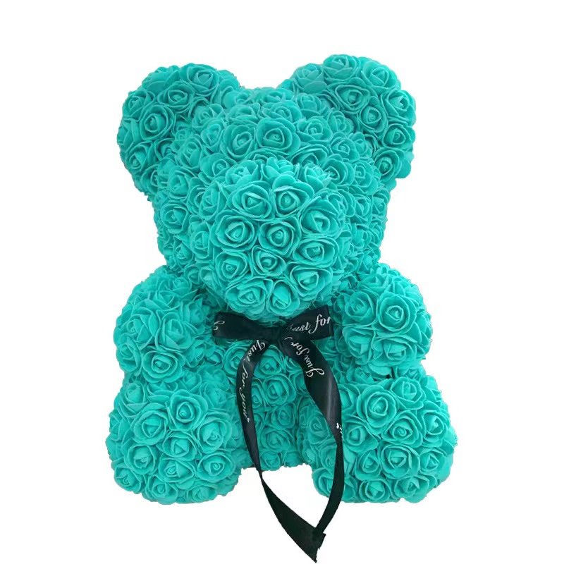 Top sale Valentines Day with Styrofoam Giant Mini Forever Artificial Flower Teddy Rose Bear Gift Box