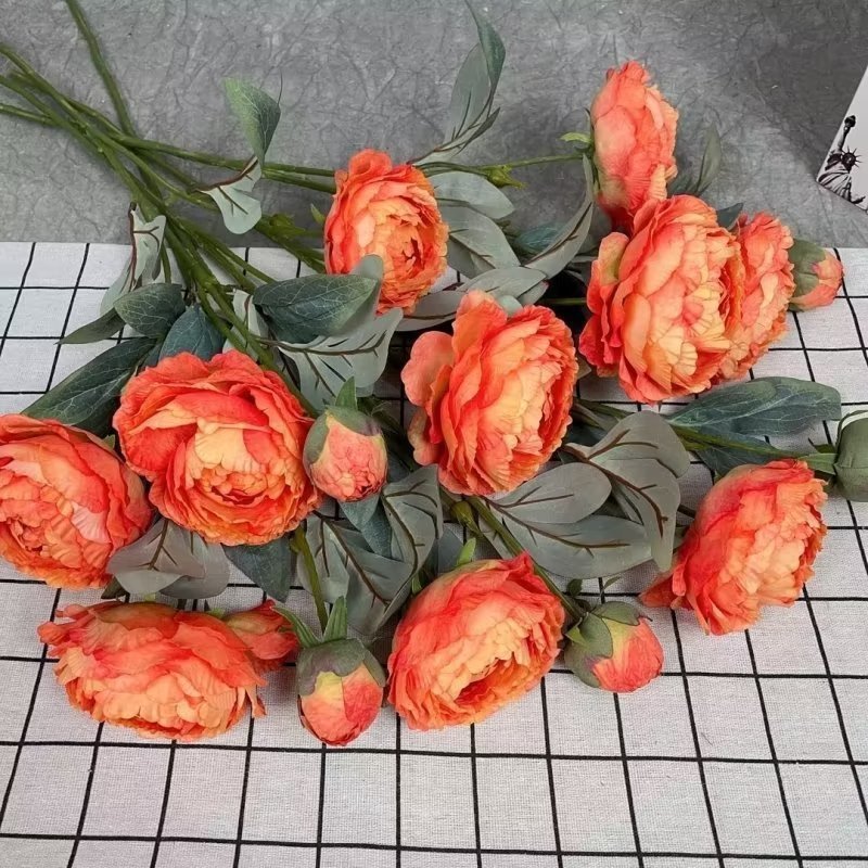 2024 Factory New Popular white red pink real touch preserved peony artificial flower
