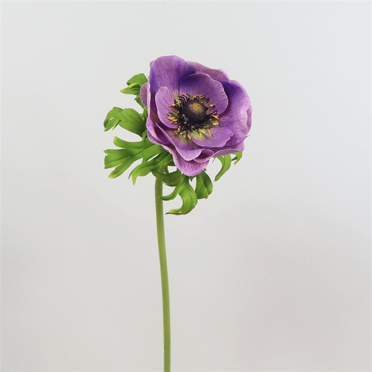 T095 Top Sale Real Touch Moisturizing Anemone Artificial Flower Restaurant Arrangement Decoration Photography Props Wedding